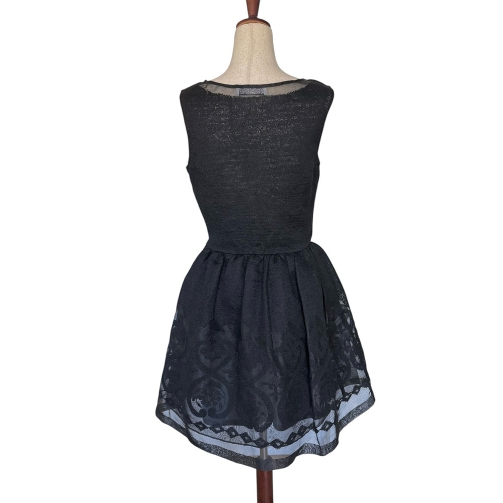 Blugirl Blumarine Black Sleeveless Organza Dress 50s Style IT 42 - Picture 6 of 12